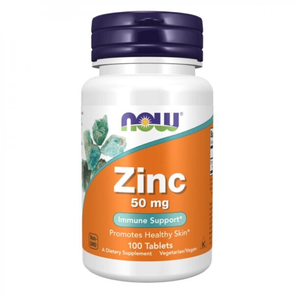 NOW Foods Zinc 50 mg, 100 таблеток