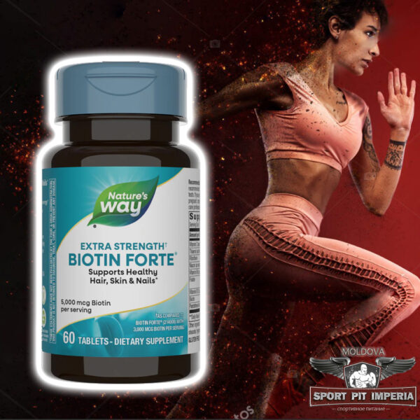 Natures Way, Biotin Forte - 5000mcg - 60 штук