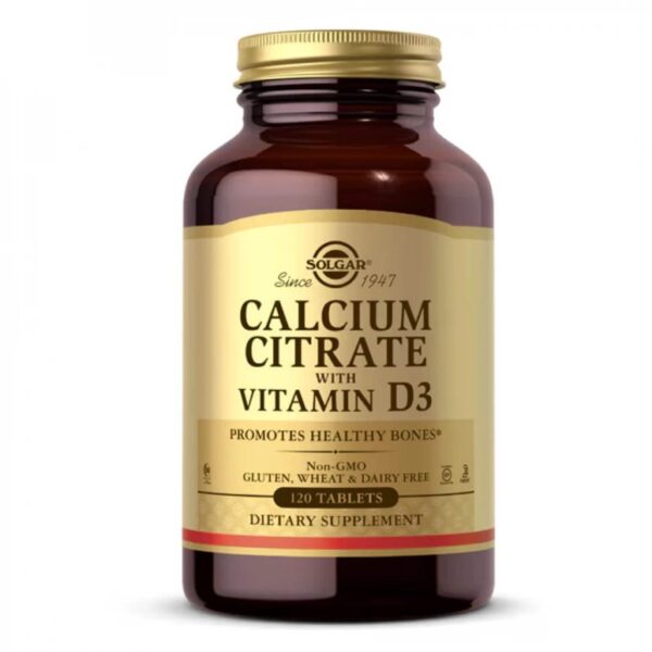 Solgar Calcium Citrate with Vitamin D3 — 120 таблеток
